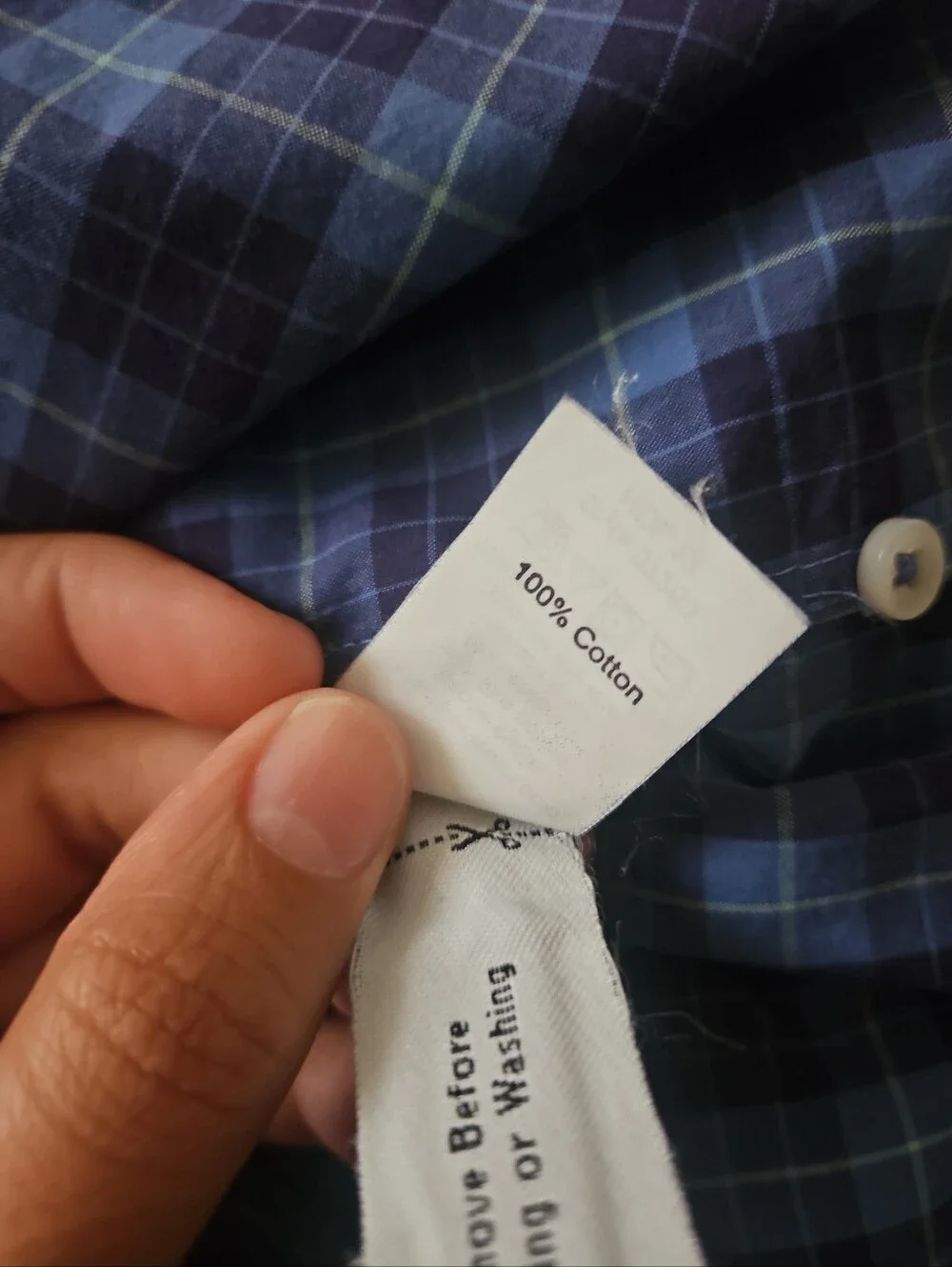 J.crew Slim Fit Blue Plaid Print Button Down Shirt Xs